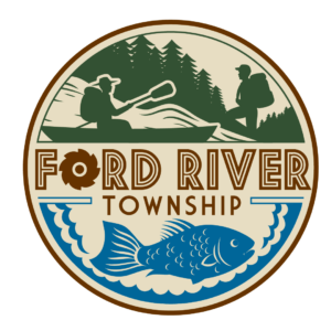 Ford River Township logo with fish, canoeing, and hiking imagery.